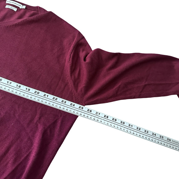 Peter Millar Sweater Men’s XL Burgundy Silk Cashmere Cotton Blend V-Neck Knit - Picture 7 of 9